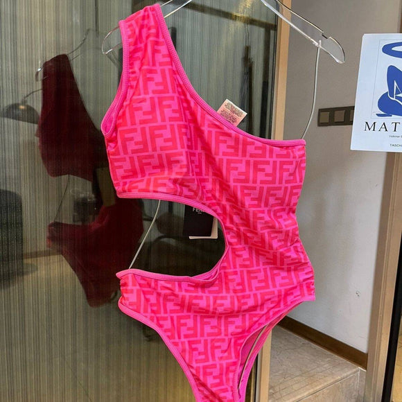Pink F Bathing suit