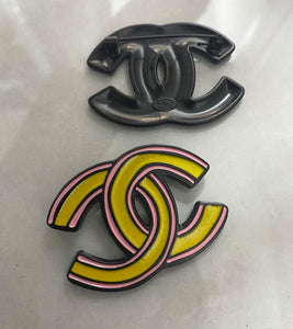 Yellow Twizzler brooch