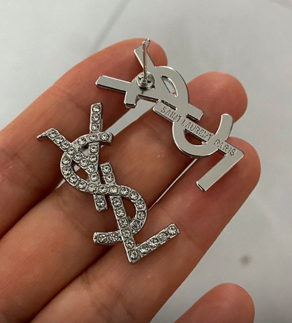 ✨ Glam Statement Studs – Silver