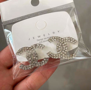 💎 Crystal Luxe Studs-Silver