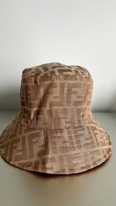 Brown F Bucket Hat