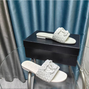 White Crochet Slipper