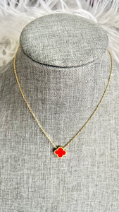 Red clover necklace