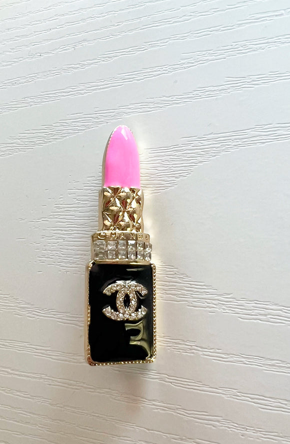 Pink Lipstick Brooch