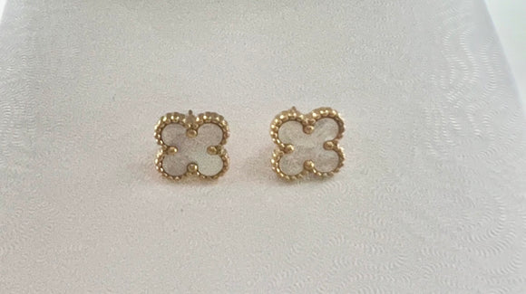 White clover earrings