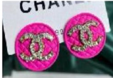 Pink Button Earring