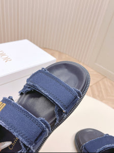 Denim D slides