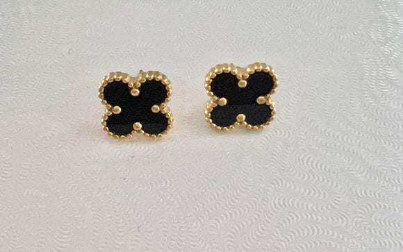 Black clover earrings