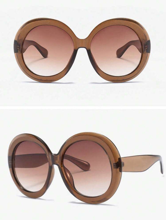 Brown Round Sunglasses