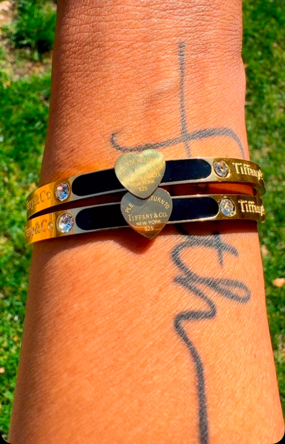 Black Heart Bangle
