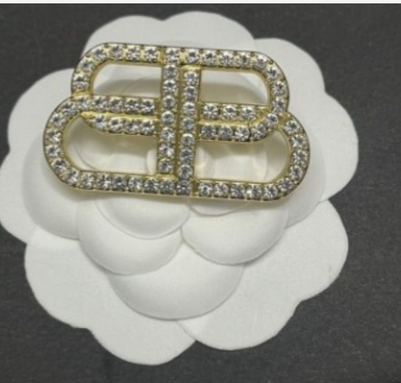 Gold BB brooch