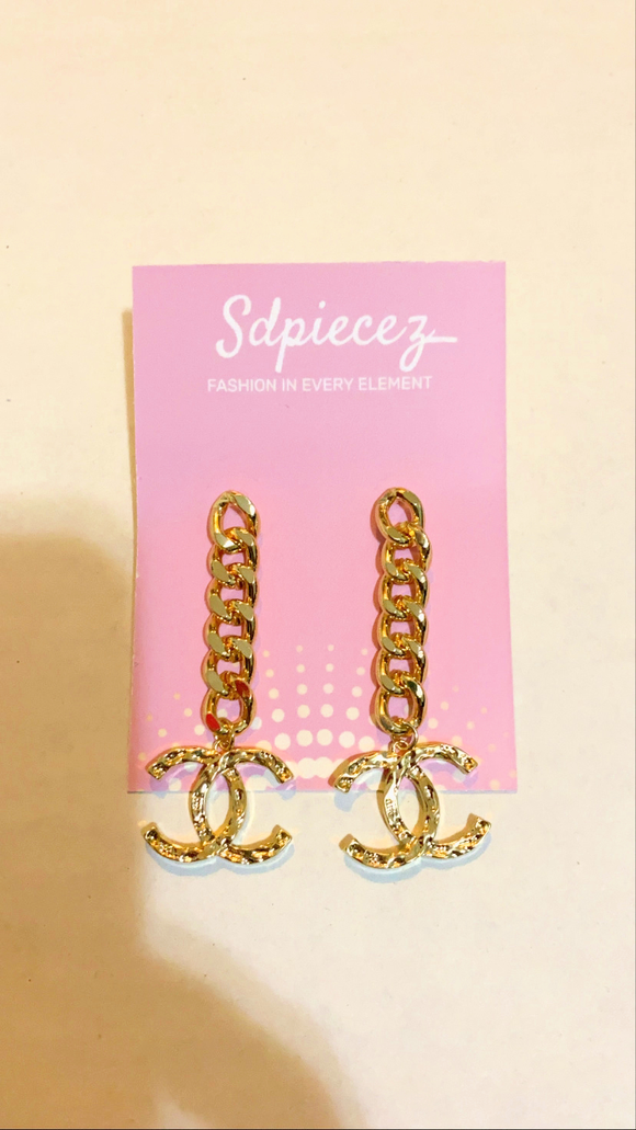 Chain Gold Drop Earrings